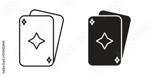 Playing cards icon simple flat trend modern graphic design abstract logotype