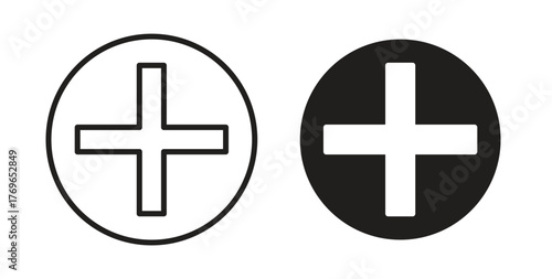 Plus icon simple flat trend modern graphic design abstract logotype
