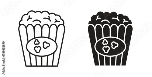 Popcorn icon simple flat trend modern graphic design abstract logotype
