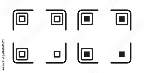 Qrcode icon simple flat trend modern graphic design abstract logotype