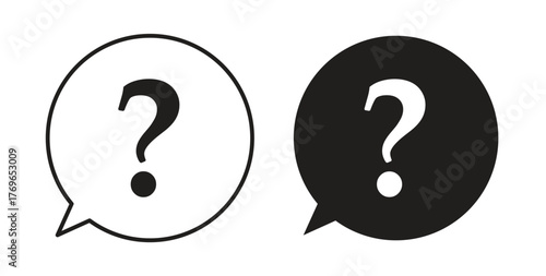 Question icon simple flat trend modern graphic design abstract logotype