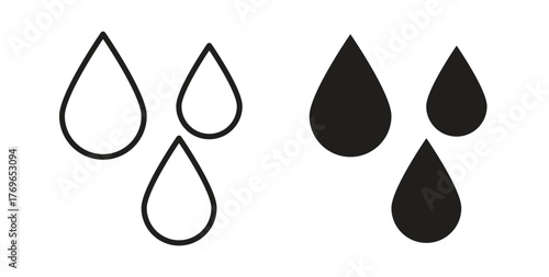 Raindrops icon simple flat trend modern graphic design abstract logotype