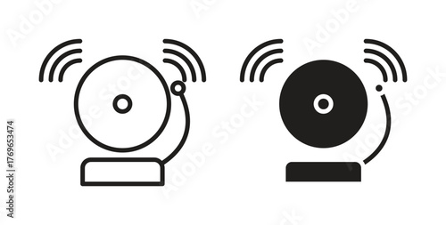 School bell icon simple flat trend modern graphic design abstract logotype