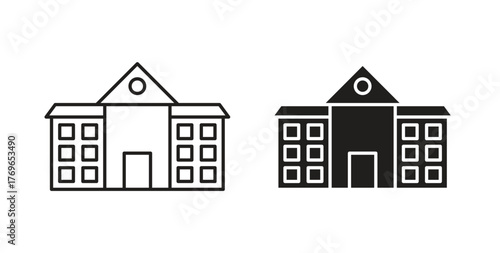 school icon simple flat trend modern graphic design abstract logotype