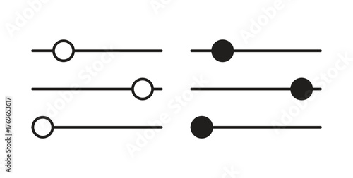 Settings sliders icon simple flat trend modern graphic design abstract logotype