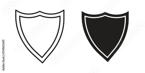 Shield icon simple flat trend modern graphic design abstract logotype