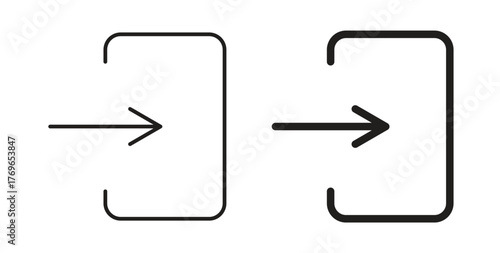 Sign out icon simple flat trend modern graphic design abstract logotype