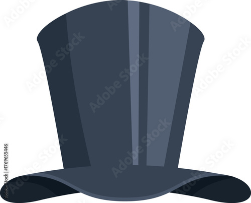 Classic top hat representing high society, wealth, and formal occasions