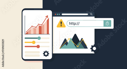 Analyzing Website Security Metrics on Mobile and Desktop Devices for Cyber Threat Intelligence, Data Visualization, and Online Risk Management, a Modern Digital Strategy for Presentations, Reports and