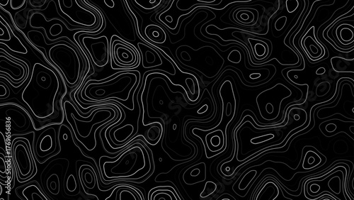 Creative vector illustration of topographic map. Art design contour background. Abstract concept graphic element and geography scheme.