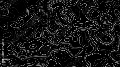 Creative vector illustration of topographic map. Art design contour background. Abstract concept graphic element and geography scheme.