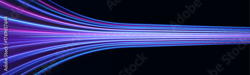 PNG city highway with twisting pink and blue neon streaks. Motion blur highlights dynamic energy flow across futuristic night roads. Perfect for speed and technology designs.