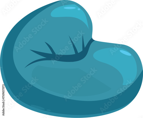 Cartoon bean character sleeping peacefully, enjoying a relaxing moment of rest and dreaming