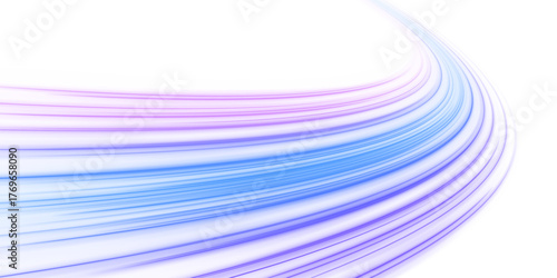 PNG turquoise light trails with glowing twists on high-tech urban roads. Motion blur enhances futuristic energy flow. Perfect background for speed, digital, and night visuals.