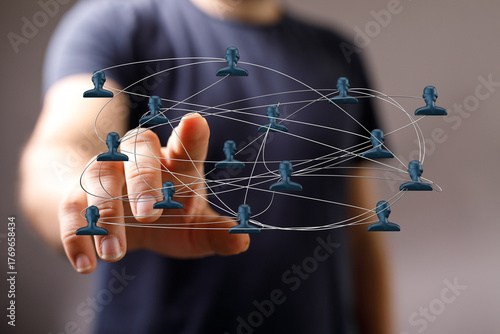 Hand touching network of co...