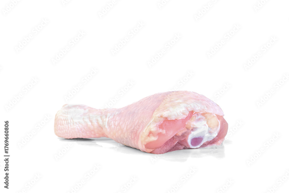 Fototapeta premium Raw chicken legs isolated on white background.