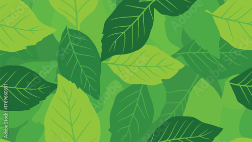 Bold Tropical Leaf Repeat in Vivid Greens, Editable Seamless Botanical Background for Sustainable Packaging, Interior Textiles, and Eco Brand Systems