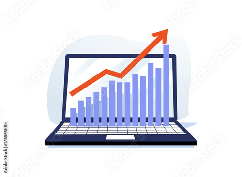 Market research and financial data analysis for growth and strategic planning, Businessman using laptop and tablet to review economic growth chart, Performance dashboard, Analytics