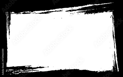 Retro style mask overlay on frame with scratches and spots on white background.