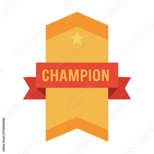 Victory Celebration Trophy Cup Success Achievement Vector Illustration