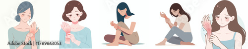 vector of a woman with a sprained hand