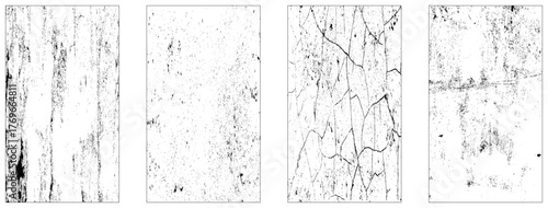 Vintage grunge dust texture wall background vector set