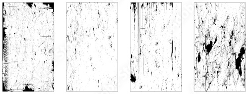 Vintage grunge dust texture wall background vector set