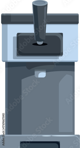Beer tap dispensing fresh cold beverage, beer tower equipment for pubs, bars, restaurants and home brewing