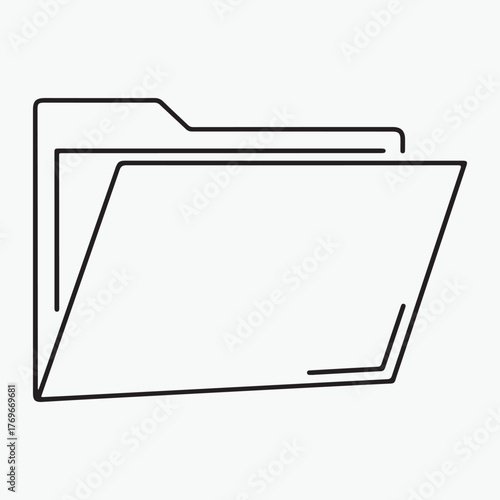Folder icon, representing file management, organization, and storage of documents and data in a structured manner