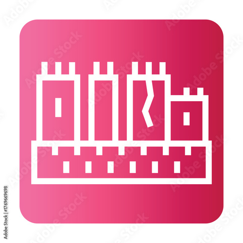 Leaky gut black line icon for digital and print projects. Diseases of gastrointestinal tract.