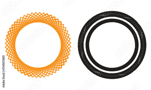 Geometric Spirograph Design Set – Abstract Circular Line Art and Mandala Vector Shapes