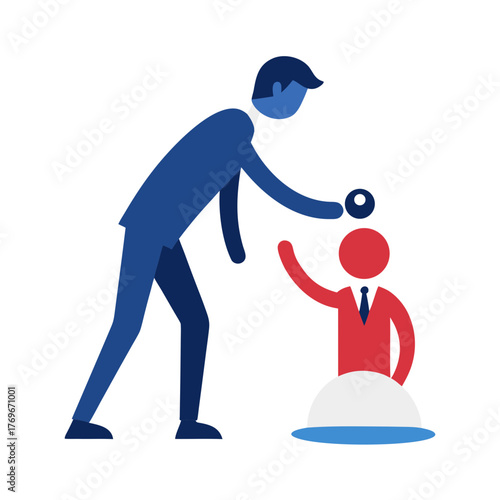 HR Manager Picking Best Candidate Recruitment Selection Process Vector Illustration