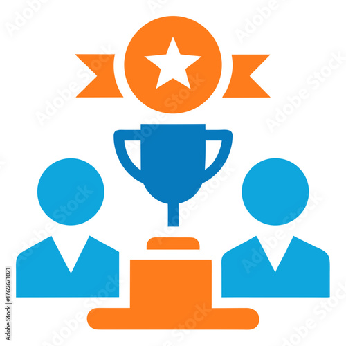 Recognition Excellence Winner Icon Achievement Success Medal Vector Illustration