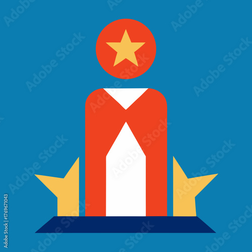 Top Performer Recognition Success Excellence Achievement Award Vector Illustration