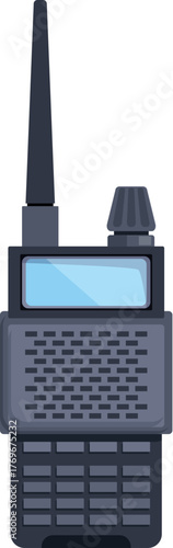 Modern portable radio transceiver with antenna for long range communication