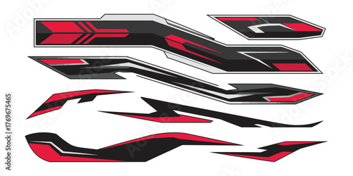 Modern Racing Stripes Vector Set - Stylish Decals for Vehicles