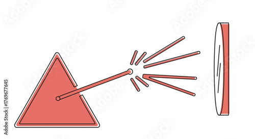 Light Dispersion Through Prism and Lens: Conceptual Illustration of Optics Phenomena