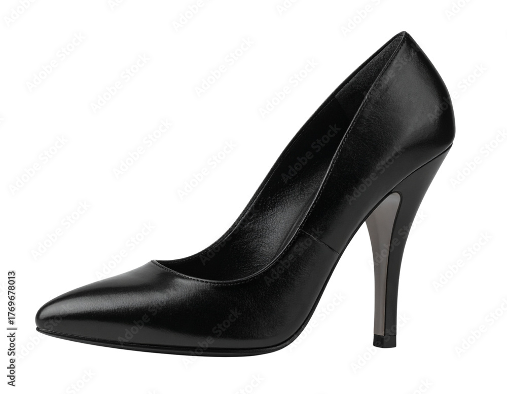 Fototapeta premium Classic Black High Heel Pump – Chic Women’s Footwear PNG