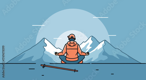 Meditative Retreat: A Peaceful Embrace Of Nature Amidst A Mountainous Landscape