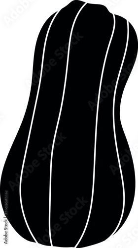 Black silhouette of butternut squash	
