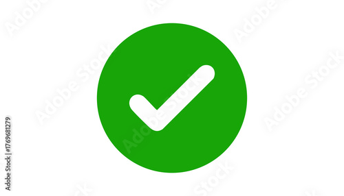 Green circle white tick - success, approved, verified symbol
