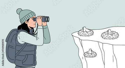 Observing Wildlife: Exploration of Avian Life Through Binoculars and Nature