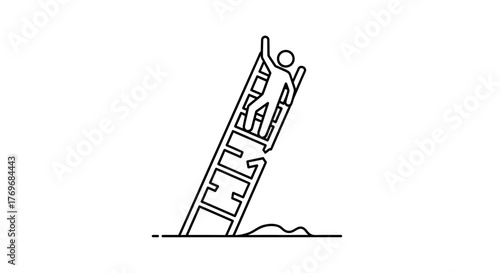 Reaching The Summit Through Perseverance Despite Obstacles And The Ladder Being Broken