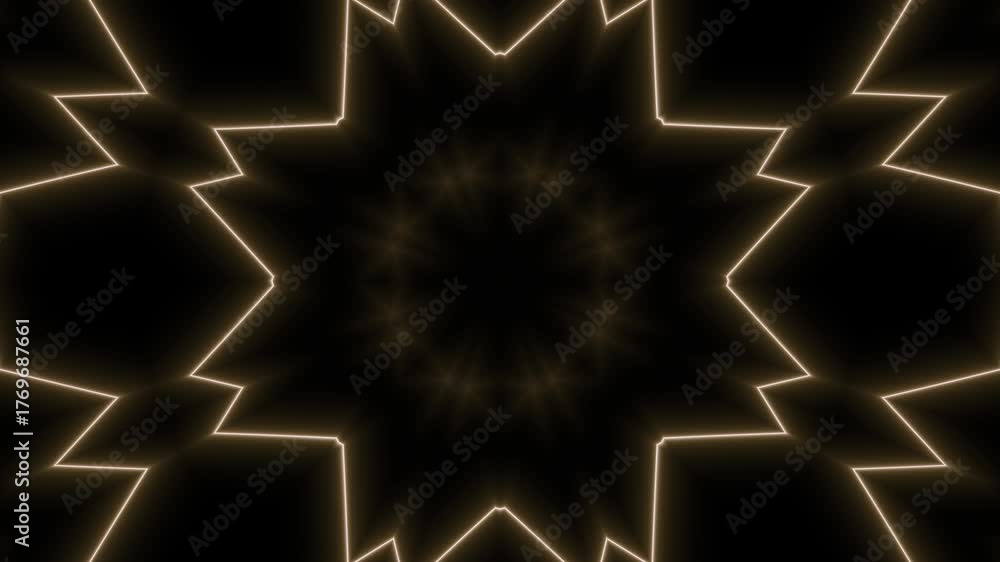 Endless Symmetry Golden Streaks Vj Loop Background