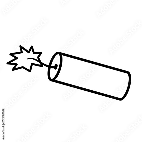 dynamite icon, simple flat style, vector illustration, symbol, pictogram design logo template, for ui or ux isolated on white for mobile app, editable