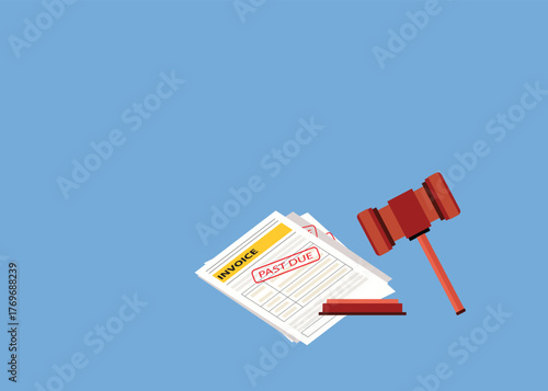 Bankruptcy legal law document process company insolvency during crisis recession picture of gavel judge
