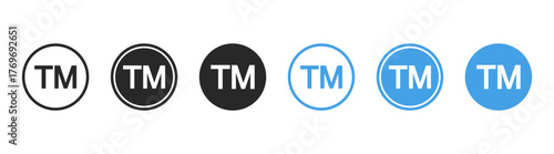 TM trademark symbol icon vector illustration