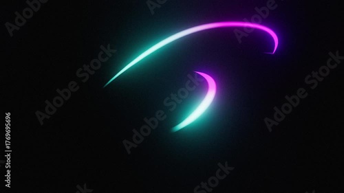 Beautiful colorful countdown from 10 to 0, laser style
