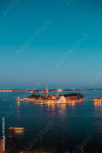 Venice Canal View, Romantic Italian Cityscape with Gondolas and Historic Architecture