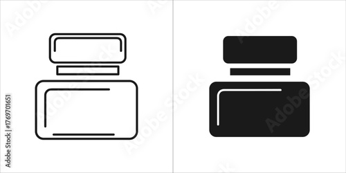 Two icons representing a perfume bottle